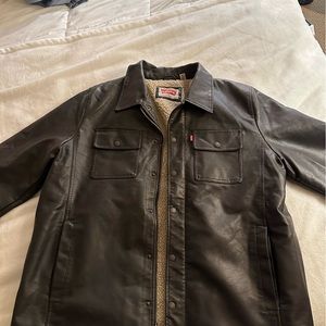 Leather Levi’s Jacket Sherpa